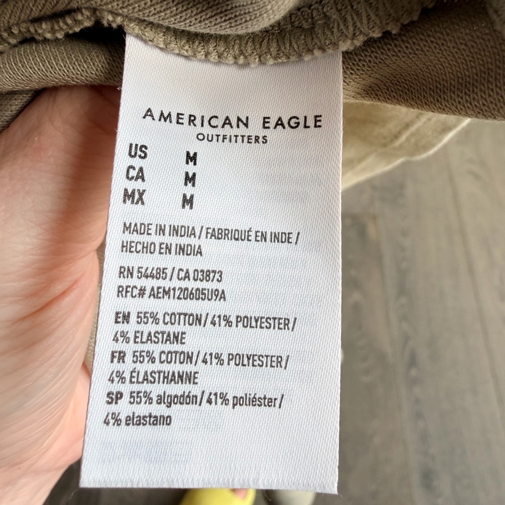 American Eagle Spaghetti Strap Scoop Neck Slip Mini Dress in Sage Green - Picture 4 of 4